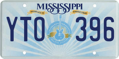 MS license plate YTO396
