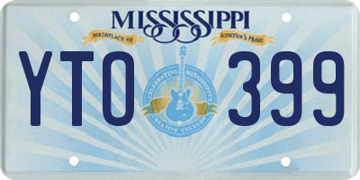 MS license plate YTO399