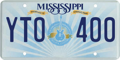MS license plate YTO400