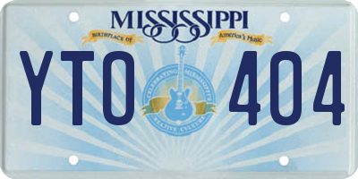 MS license plate YTO404