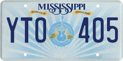 MS license plate YTO405