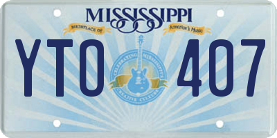 MS license plate YTO407