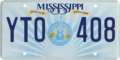 MS license plate YTO408