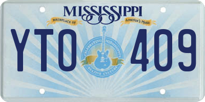 MS license plate YTO409