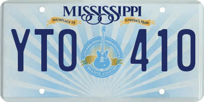 MS license plate YTO410