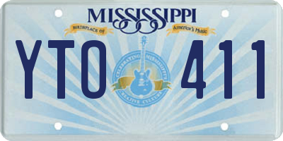 MS license plate YTO411