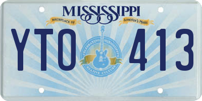 MS license plate YTO413