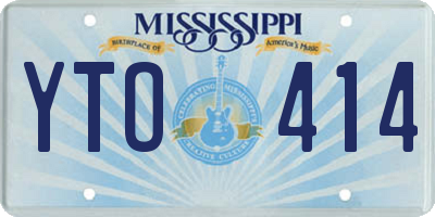 MS license plate YTO414