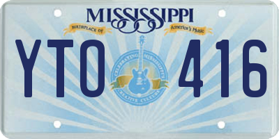 MS license plate YTO416
