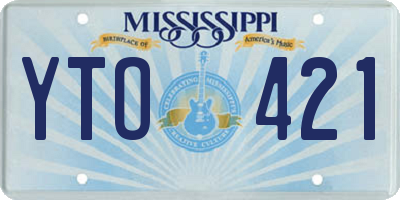 MS license plate YTO421