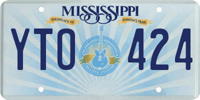 MS license plate YTO424