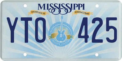 MS license plate YTO425