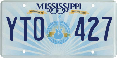 MS license plate YTO427
