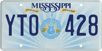 MS license plate YTO428