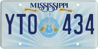 MS license plate YTO434