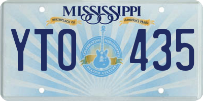 MS license plate YTO435