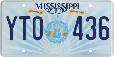 MS license plate YTO436
