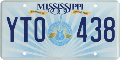 MS license plate YTO438