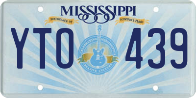 MS license plate YTO439