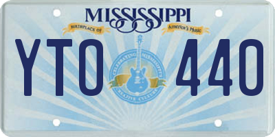 MS license plate YTO440