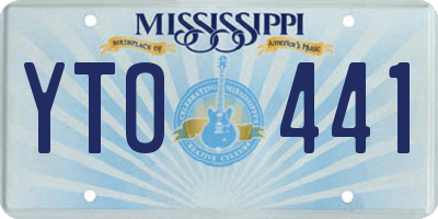 MS license plate YTO441