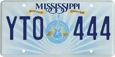 MS license plate YTO444