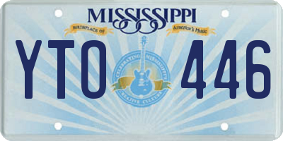 MS license plate YTO446