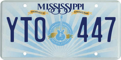 MS license plate YTO447