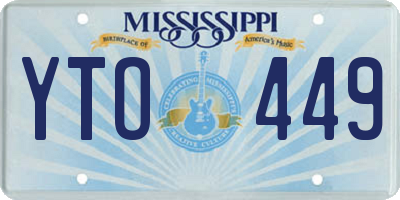 MS license plate YTO449