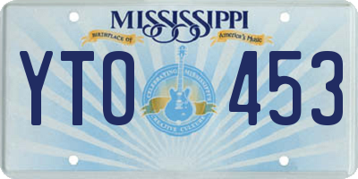 MS license plate YTO453