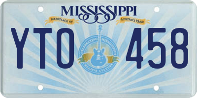 MS license plate YTO458
