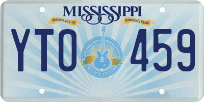 MS license plate YTO459