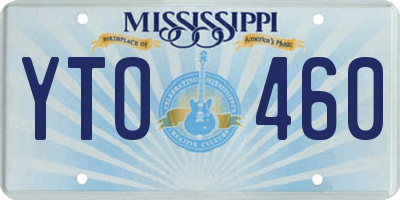 MS license plate YTO460