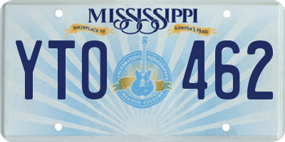 MS license plate YTO462