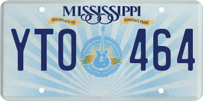 MS license plate YTO464
