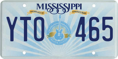MS license plate YTO465