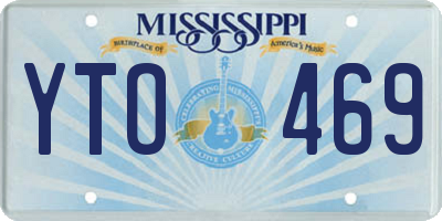 MS license plate YTO469