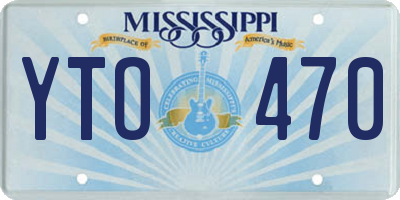 MS license plate YTO470