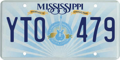 MS license plate YTO479