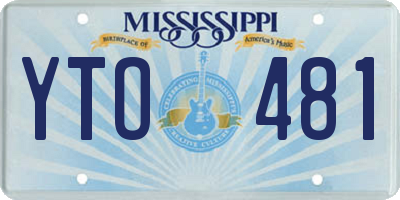 MS license plate YTO481