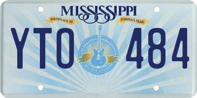 MS license plate YTO484
