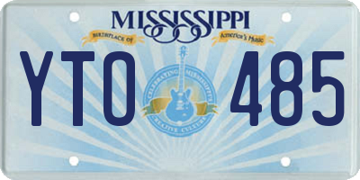 MS license plate YTO485