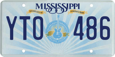 MS license plate YTO486