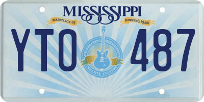 MS license plate YTO487