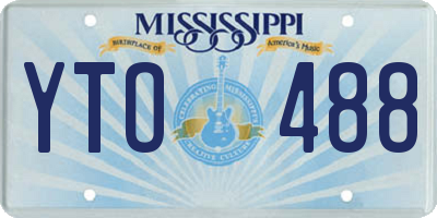MS license plate YTO488