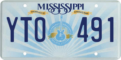 MS license plate YTO491