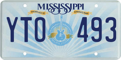 MS license plate YTO493
