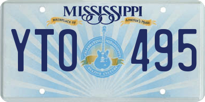 MS license plate YTO495