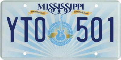 MS license plate YTO501