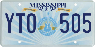 MS license plate YTO505